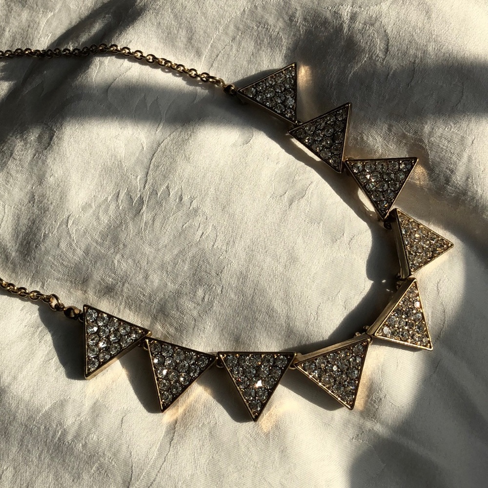 Triangle Pave Statement Necklace - Picture 7 of 8